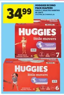 Real Canadian Superstore HUGGIES ECONO PACK DIAPERS, 60-200'S offer