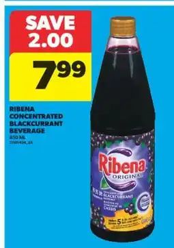 Real Canadian Superstore RIBENA CONCENTRATED BLACKCURRANT BEVERAGE, 850 ML offer