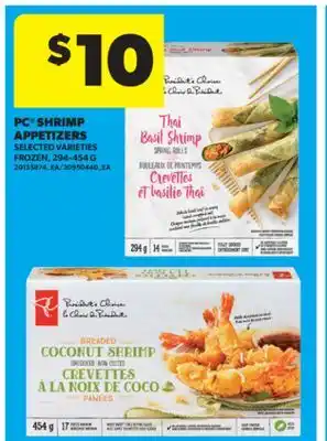 Real Canadian Superstore PC SHRIMP APPETIZERS, 294-454 G offer