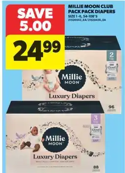 Real Canadian Superstore MILLIE MOON CLUB PACK PACK DIAPERS, 54-108'S offer