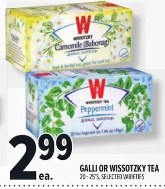 Metro GALLI OR WISSOTZKY TEA offer