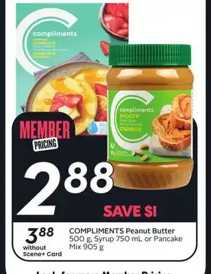 Sobeys COMPLIMENTS Peanut Butter offer