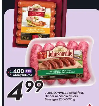 Sobeys JOHNSONVILLE Breakfast, Dinner or Smoked Pork Sausages offer