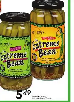 Sobeys MATT & STEVE'S Extreme Beans offer