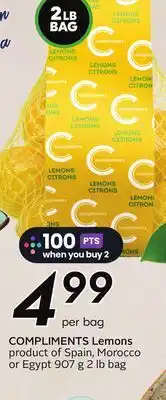 Sobeys COMPLIMENTS Lemons - Citrus Fest offer