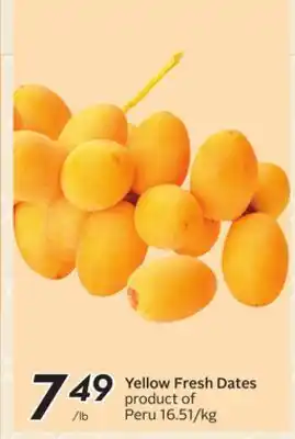 Sobeys Yellow Fresh Dates offer