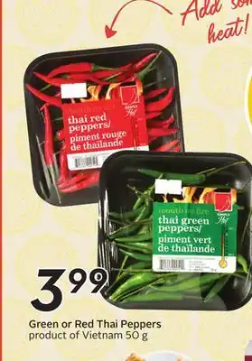 Sobeys Green or Red Thai Peppers offer