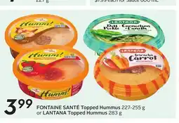 Sobeys FONTAINE SANTÉ Topped Hummus offer