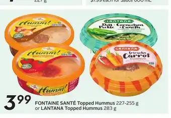 Sobeys FONTAINE SANTÉ Topped Hummus offer