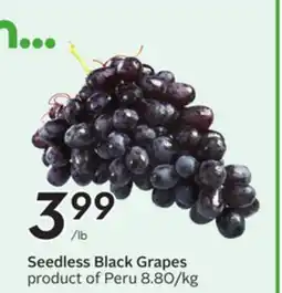 Sobeys Seedless Black Grapes offer