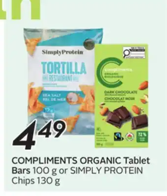 Sobeys COMPLIMENTS ORGANIC Tablet Bars offer