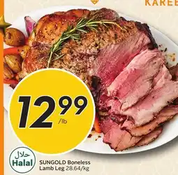 Sobeys SUNGOLD Boneless Lamb Leg offer