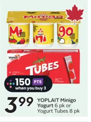 Sobeys YOPLAIT Minigo Yogurt offer