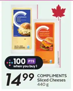 Sobeys COMPLIMENTS Sliced Cheeses offer