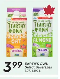 Sobeys EARTH'S OWN Select Beverages offer