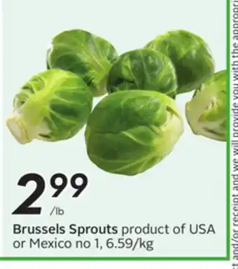 Sobeys Brussels Sprouts offer