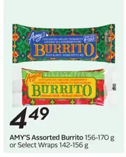 Sobeys AMY'S Assorted Burrito offer