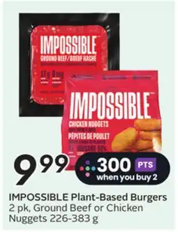 Sobeys IMPOSSIBLE Plant-Based Burgers offer