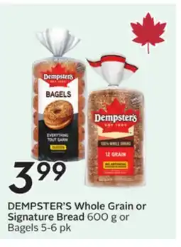 Sobeys DEMPSTER'S Whole Grain or Signature Bread offer