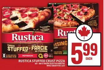 Food Basics RUSTICA STUFFED CRUST PIZZA offer