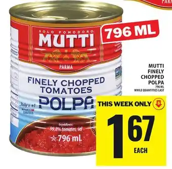 Food Basics MUTTI FINELY CHOPPED POLPA offer