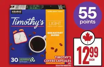 Food Basics TIMOTHY'S COFFEE CAPSULES offer