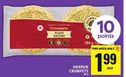 Food Basics OAKRUN CRUMPETS offer