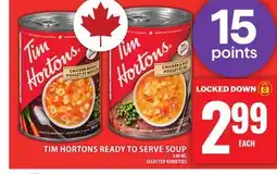 Food Basics TIM HORTONS READY TO SERVE SOUP offer