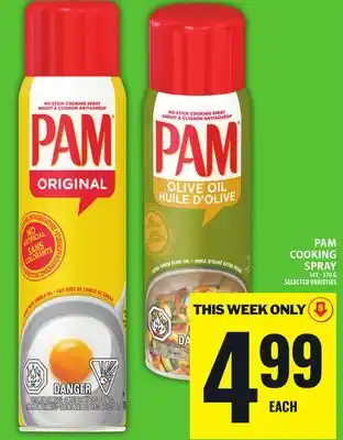 Food Basics PAM COOKING SPRAY offer