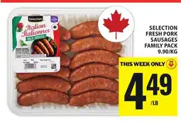 Food Basics SELECTION FRESH PORK SAUSAGES FAMILY PACK offer