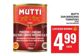 Food Basics MUTTI SAN MARZANO TOMATOES offer