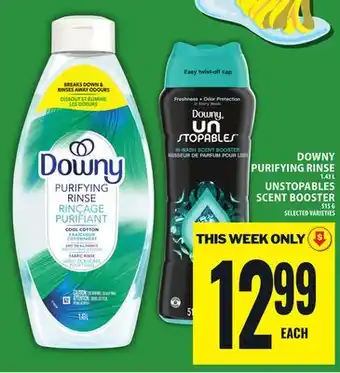 Food Basics DOWNY PURIFYING RINSE OR UNSTOPABLES SCENT BOOSTER offer