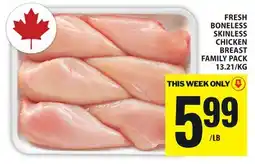 Food Basics FRESH BONELESS SKINLESS CHICKEN BREAST FAMILY PACK offer