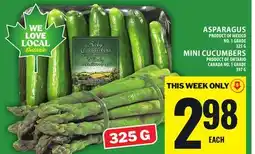 Food Basics ASPARAGUS OR MINI CUCUMBERS offer