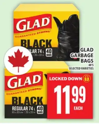 Food Basics GLAD GARBAGE BAGS offer