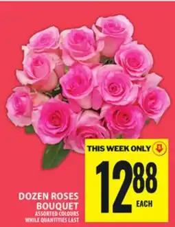 Food Basics DOZEN ROSES BOUQUET offer