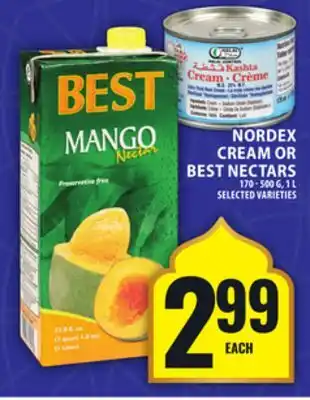 Food Basics NORDEX CREAM OR BEST NECTARS offer