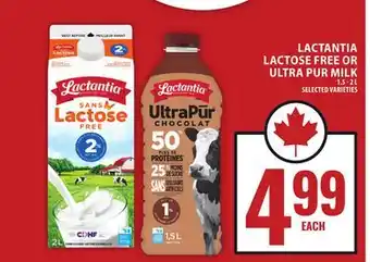 Food Basics LACTANTIA LACTOSE FREE OR ULTRA PUR MILK offer