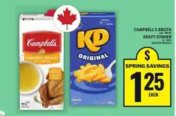 Food Basics CAMPBELL'S BROTH OR KRAFT DINNER offer