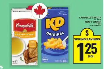 Food Basics CAMPBELL'S BROTH OR KRAFT DINNER offer