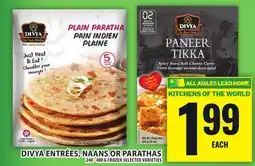 Food Basics DIVYA ENTRÉES, NAANS OR PARATHAS offer