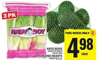 Food Basics AVOCADOS OR ROMAINE HEARTS offer