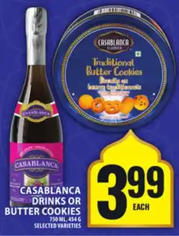 Food Basics CASABLANCA DRINKS OR BUTTER COOKIES offer