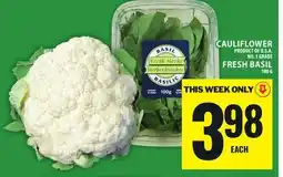 Food Basics CAULIFLOWER OR FRESH BASIL offer