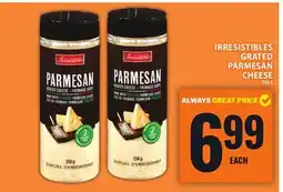 Food Basics IRRESISTIBLES GRATED PARMESAN CHEESE offer