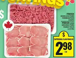 Food Basics FRESH BONELESS PORK COMBINATION CHOPS OR FRESH LEAN GROUND PORK FAMILY PACK offer