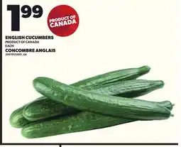 Independent Grocer ENGLISH CUCUMBERS offer