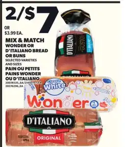 Independent Grocer WONDER OR D'ITALIANO BREAD OR BUNS offer