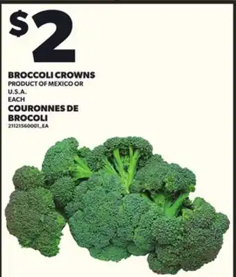 Independent Grocer BROCCOLI CROWNS, EACH offer