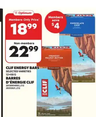 Independent Grocer CLIF ENERGY BARS, 12×68 G BARRES D'ÉNERGIE CLIF offer